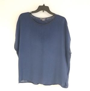 Vince Silk Blue Blouse size L